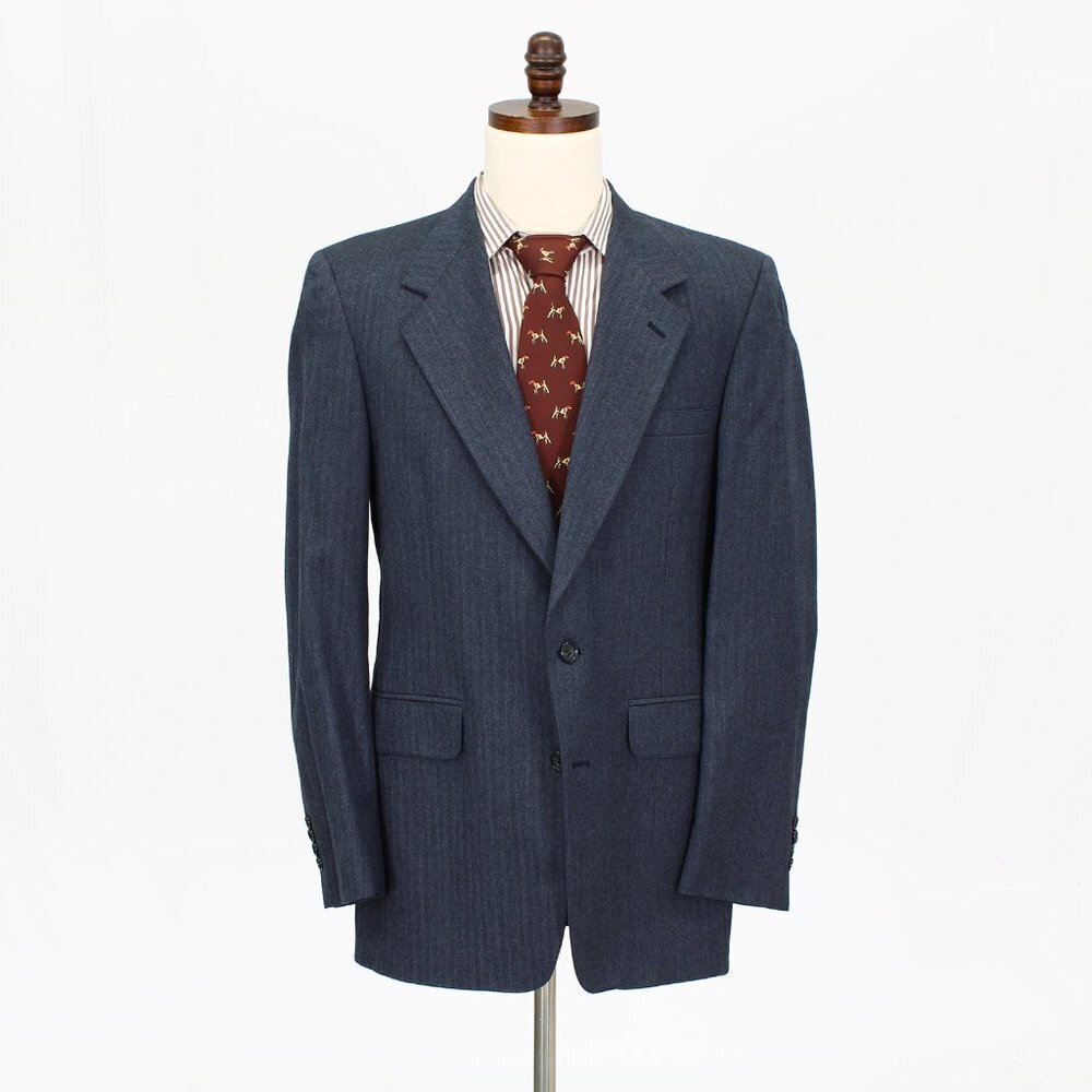 IZOD 41L Blue HB 2-Button Sport Coat Blazer Jacket B952